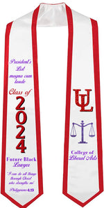 Load image into Gallery viewer, Custom Graduation Stole made with Regular Heat Transfer Vinyl trimmed in regular vinyl
